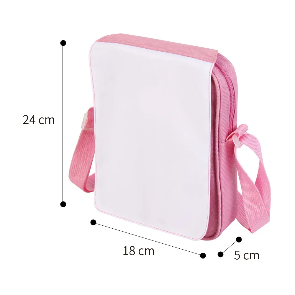 5pcs Crossbody Bags Sublimation DIY White Blank Single Sided Vertical Model Flap Cover Phone Bag