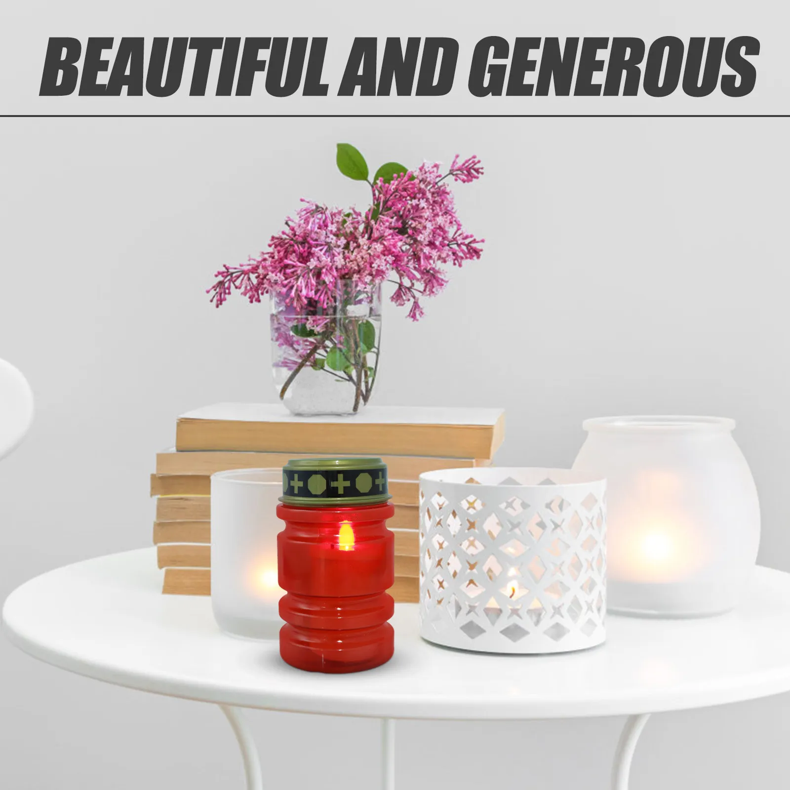 

Беспламенный светодиодный светильник с узором Иисуса для наружного освещения кладбищ и церквей, мемориальное осветительное устройство