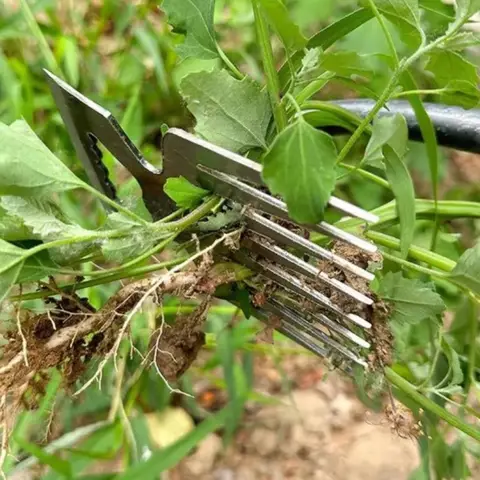 수동 잡초 제거 도구, 잔디 뿌리 뽑기, 느슨한 토양, 손 잡초 제거 풀러, 정원 삽, 원예 도구, 2 in 1