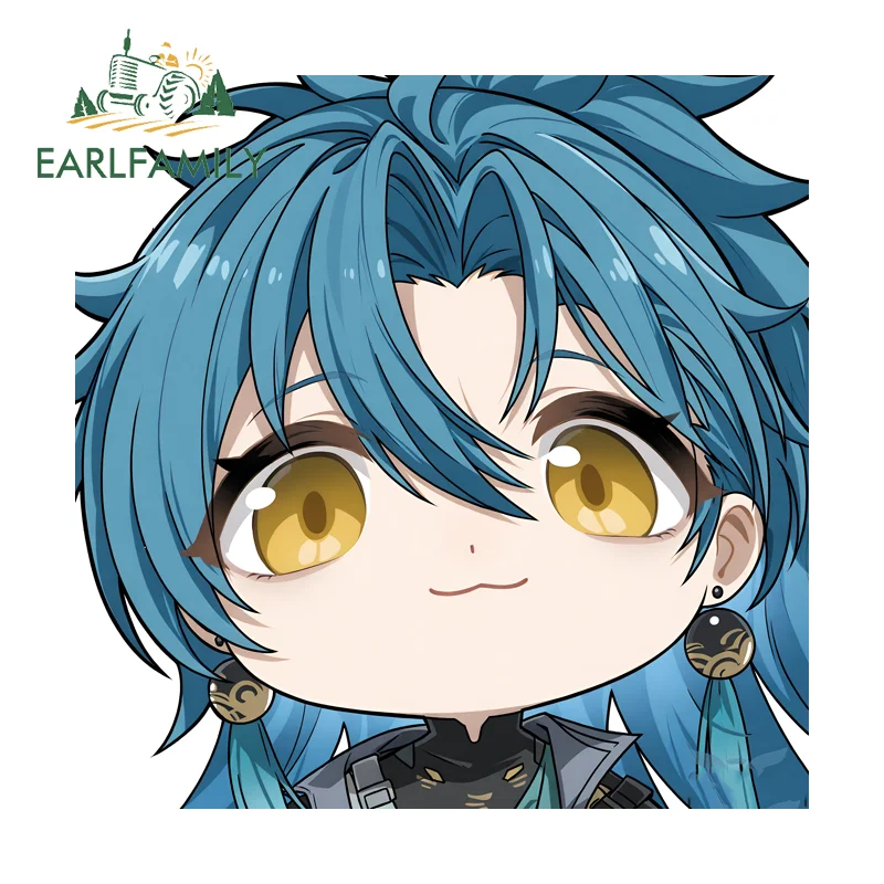 

EARLFAMILY Jiyan Genshin Impact Car Stickers and Decals Popular Anime Item Decoration Simple Practical Trolley SUV Accessories