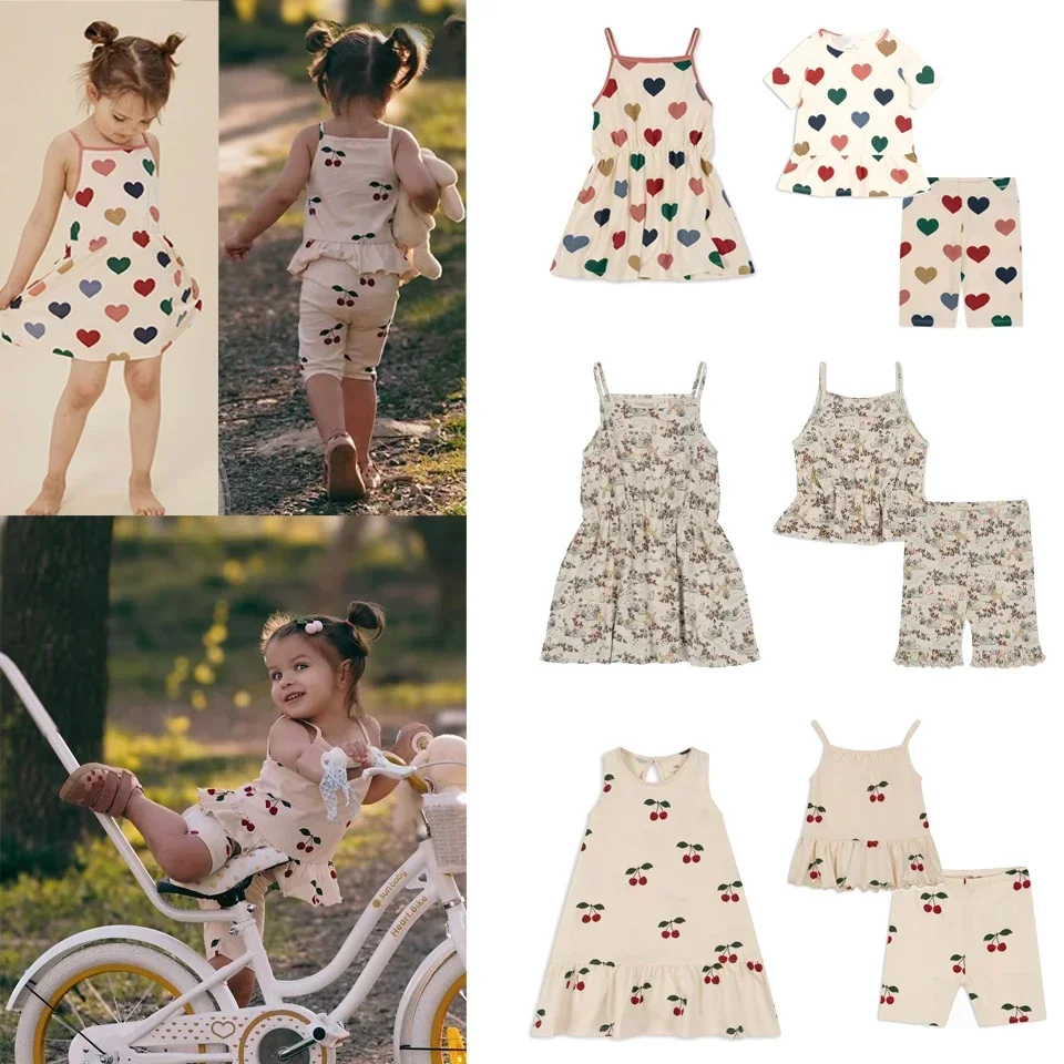 

2024 KS Children Summer Clothes Set Baby Girl Suit Kids Top And Bottom Set For Toddlers Child Summer Cute Clothes Sets For Baby