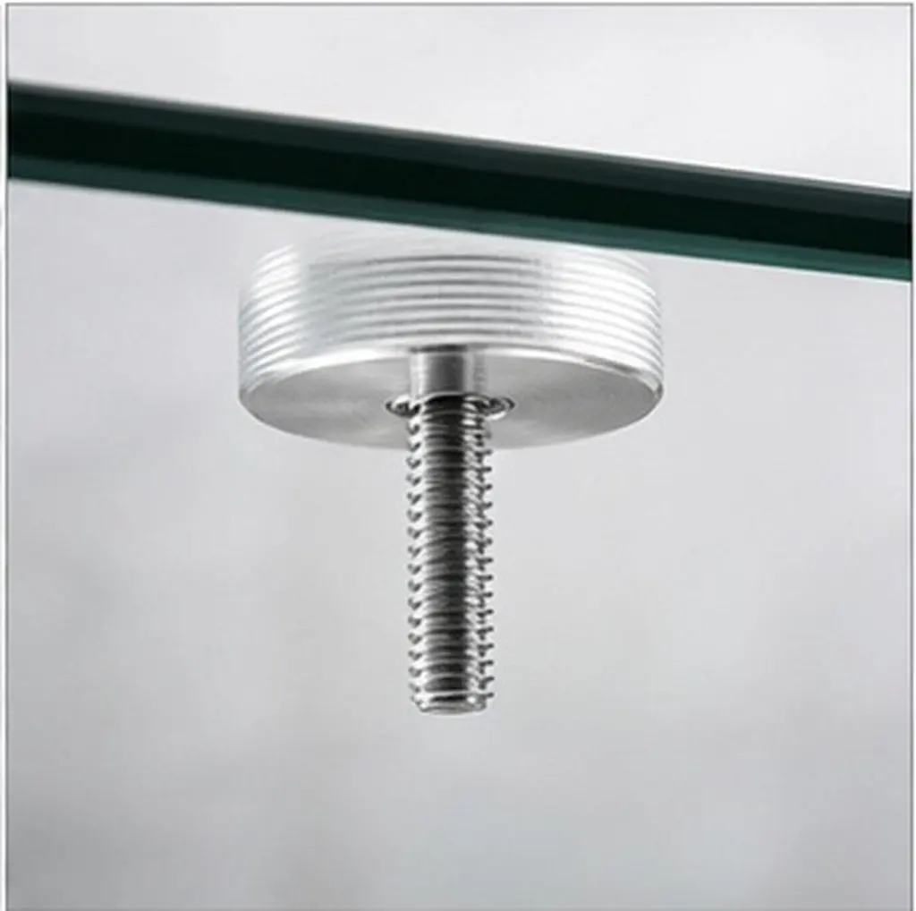 4Pcs Aluminum Alloy Round Disc Adapter End Table Glass Tops Thick Metal Discs Coffee Tea Table Anti Slip Pads Glass Tops Adapter