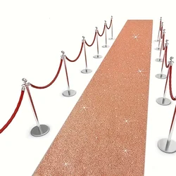 Wedding Runway Carpet Sparkling Rose Gold Carpet, Long Running Track, Suitable for Weddings, Holidays, Christmas, Ceremonies
