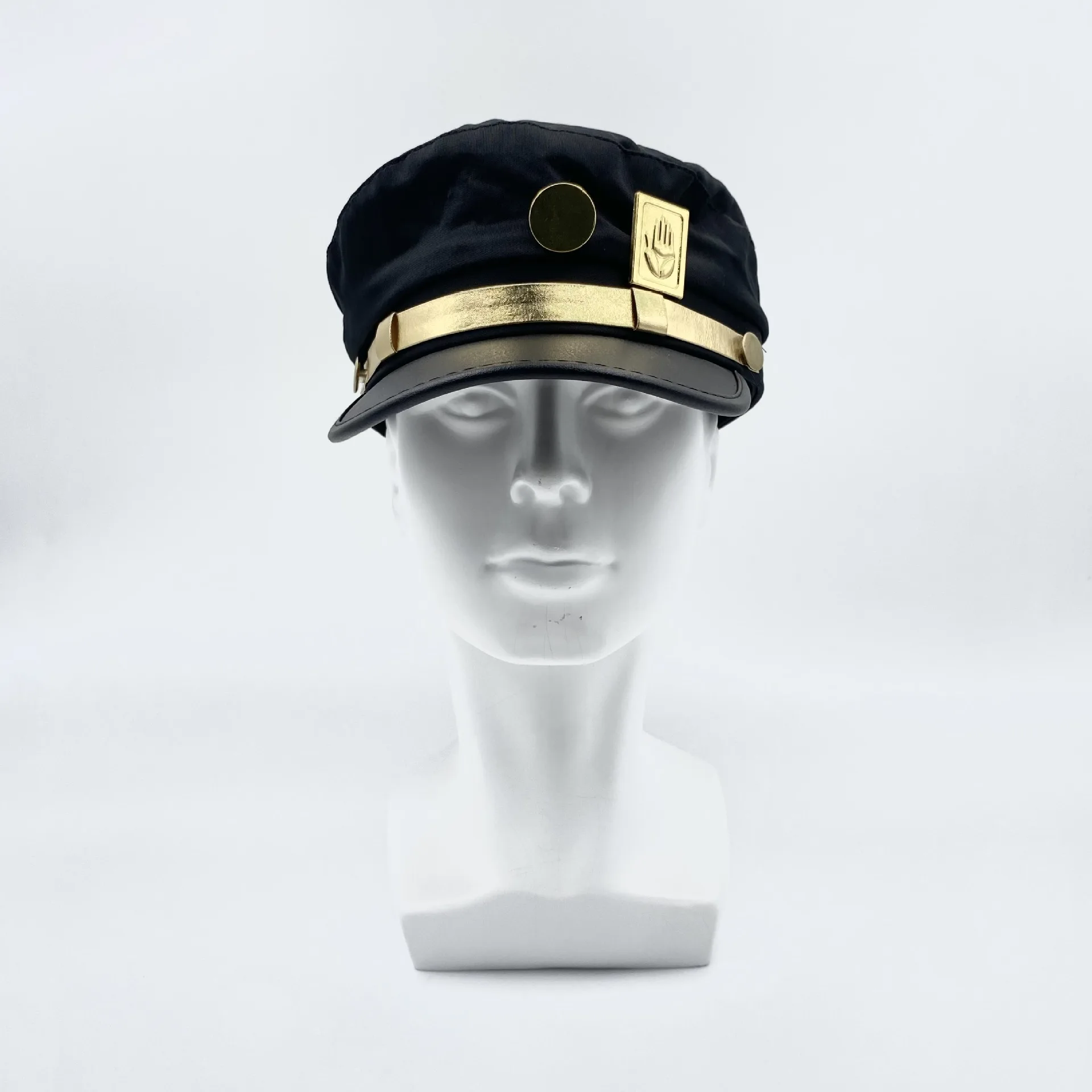 Anime JoJo's Bizarre Adventure Kujo Jotaro Cap Cosplay Adult Unisex Metal Badge Hat Prop Daily Casual Sunbonnet Festival Gift