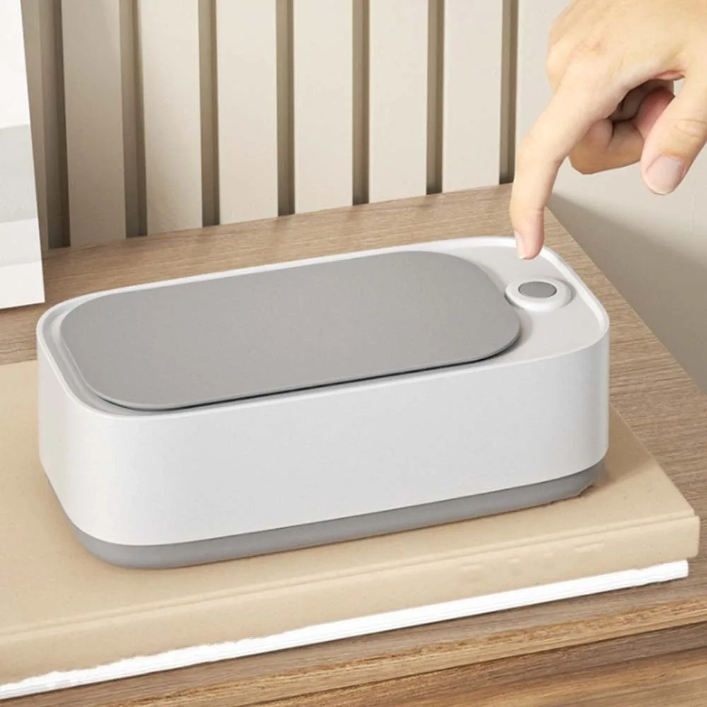 Macchina per la pulizia degli occhiali ad alta frequenza con un solo pulsante 360 °   Macchina per la rimozione delle macchie dei gioielli di purificazione visibile portatile