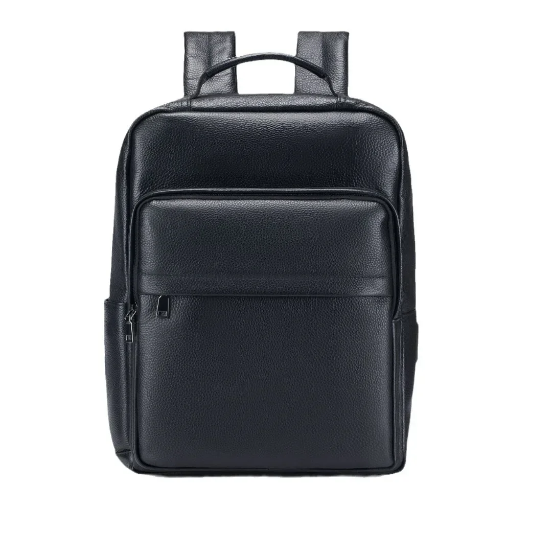 2025 New Brand Genuine Leather Men Backpacks Fashion Real Natural Leather Student Backpack Boy Luxury Computer Laptop Bag