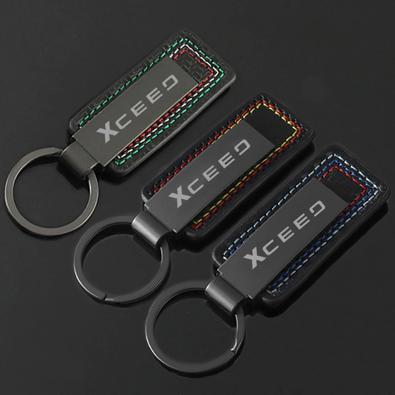 Alloy Car Keychain Keyring Styling for KIA Xceed Badge 2024 Key Chains Rings Buckle Emblem Pendant Gift Vehicle Accessories