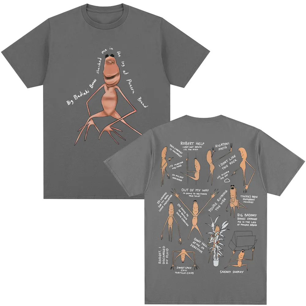 مضحك ماركوس دودة ميمي تي شيرت الرجال النساء الفكاهة الإبداع قصيرة الأكمام المتضخم القطن عادية الجدة تي شيرت الشارع الشهير