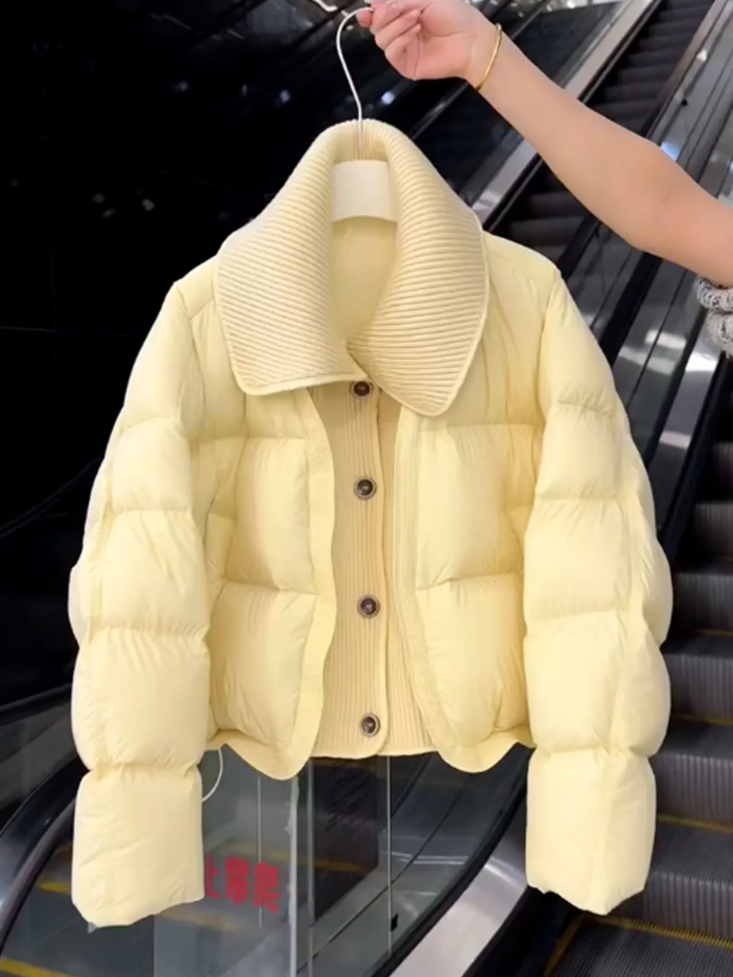 Piumino da donna Thiened ort Jaet Du piumino caldo Schiuma gialla Tartaruga Ba Design Inverno 2025 Nuovo Sle Casual Pendolarismo