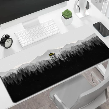Laptop Klavye Oyun Paspasları Mause Ped Orman Ağaçları Xxl Mouse Pad Gamer Siyah Mousepad Bilgisayar Masaları sümen PC Ofis Halısı