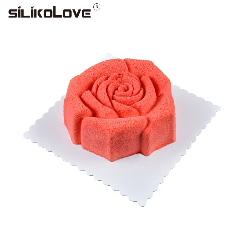 SILIKOLOVE 작은 장미 실리콘 빵 팬 케이크 몰드, 베이킹 실리콘 페이스트리 폼, 베이킹용 3D 실리콘 몰드