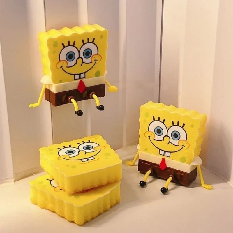 

Dishwashing Spongebobs Sponge Shelf Cartoon Wash Dishes Cleaning Sink Drain Rack Spongepop SquarePants Holder Kitchen Decor Gift