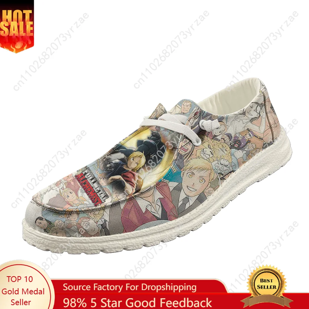 

Fullmetal Alchemist Casual Shoe Men Women Breathable Flat Footwear Indoor Outdoor Lightweight High Quality Pattern Custom Shoes