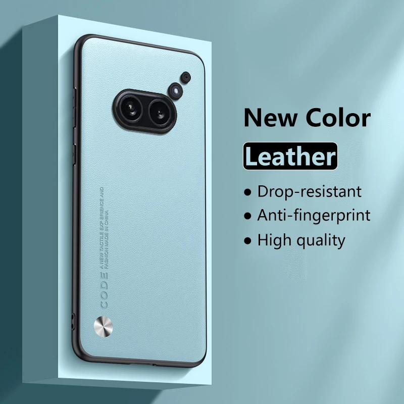 Leather Case for Nothing Phone (2a) Luxury Carbon Fiber Matte Silicone Protection Full Len Phone Cover NothingPhone2a A142 Coque