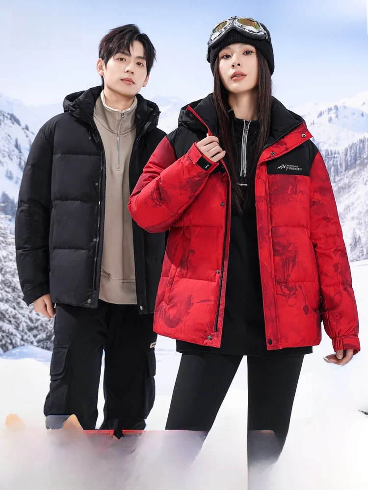 

Мужская утепленная куртка-пуховик Snow Flng с капюшоном, в стиле пэчворк, модная, повседневная, для осени и зимы