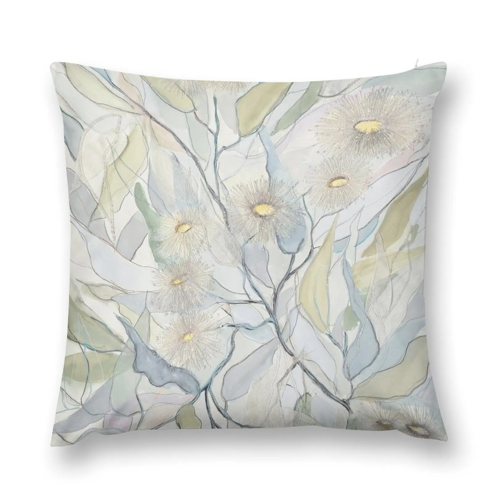 

Soft Gentle Gum Leaves and Flowers Throw Pillow christmas decorations 2025 Luxury Cushion Cover pillow