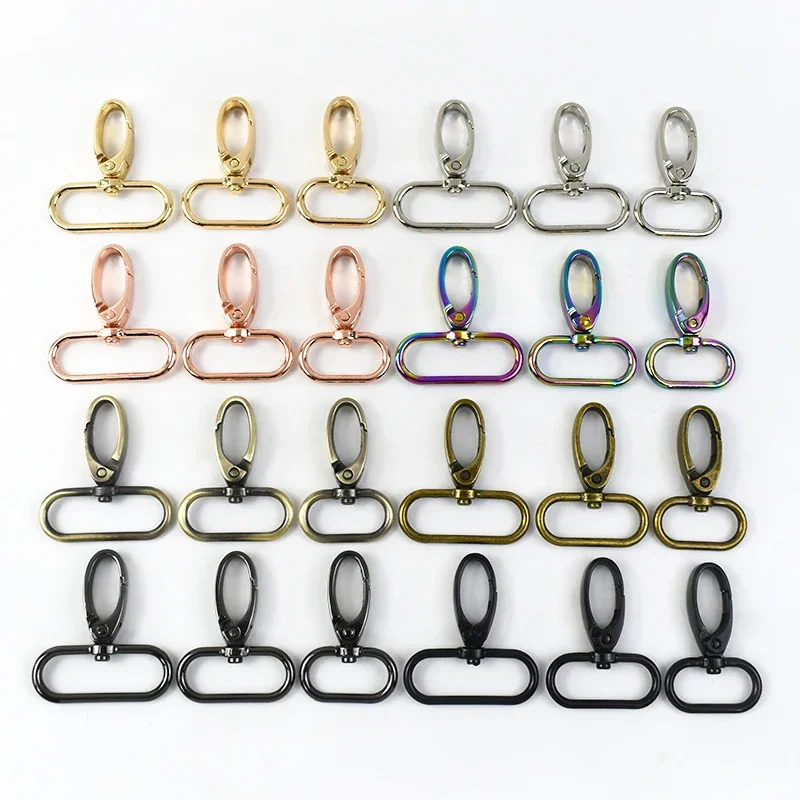 10Pcs 13-38mm Metal Lobster Clasp Carabiner Buckle Bag Strap Dog Collar Swivel Trigger Clip Buckles Keychain Snap Hook Accessory