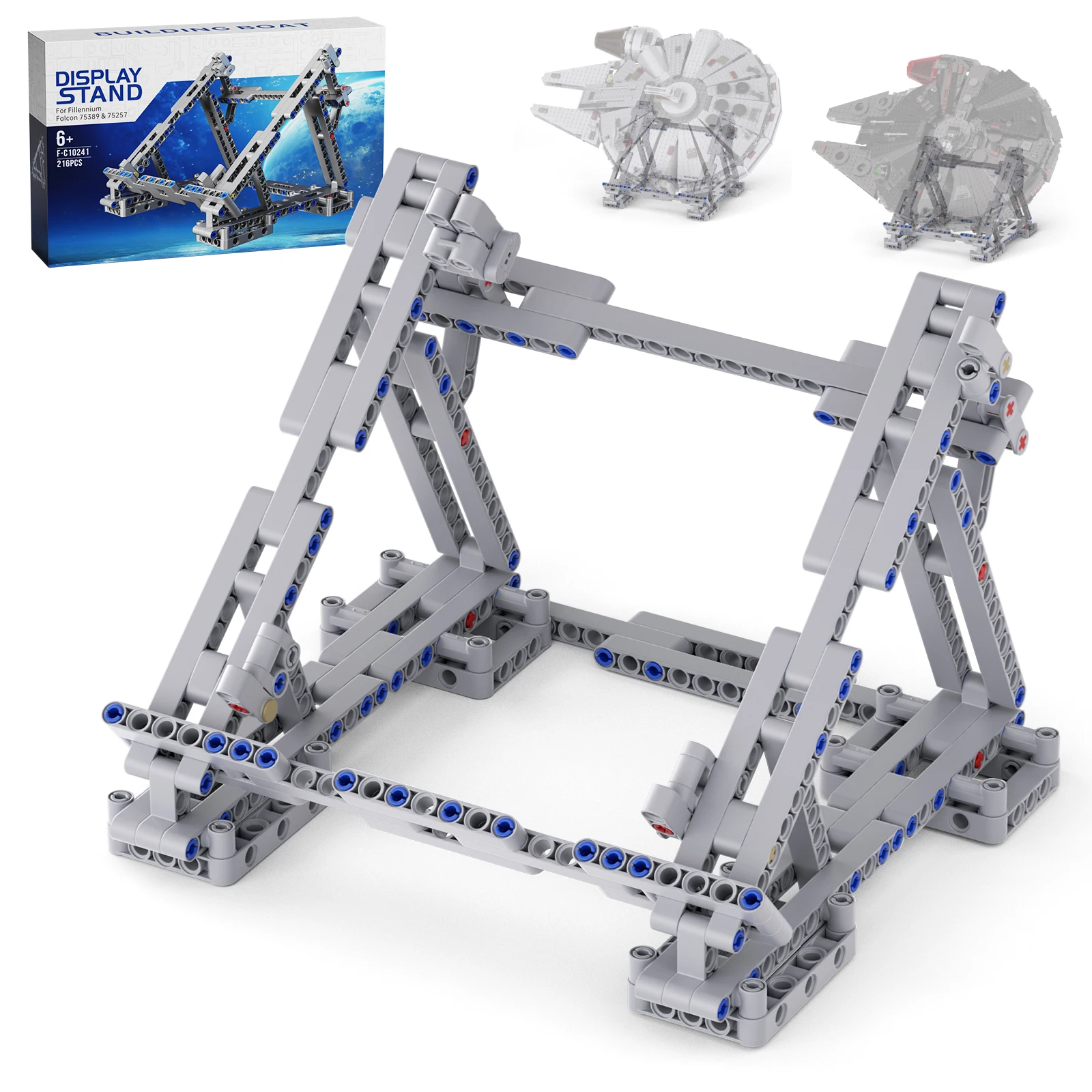 BuildMOC The Display Stand Building Bricks Kit for 75389&75257 Model,Space Ship Stand Toys Movie Fans Gifts (216 PCS)