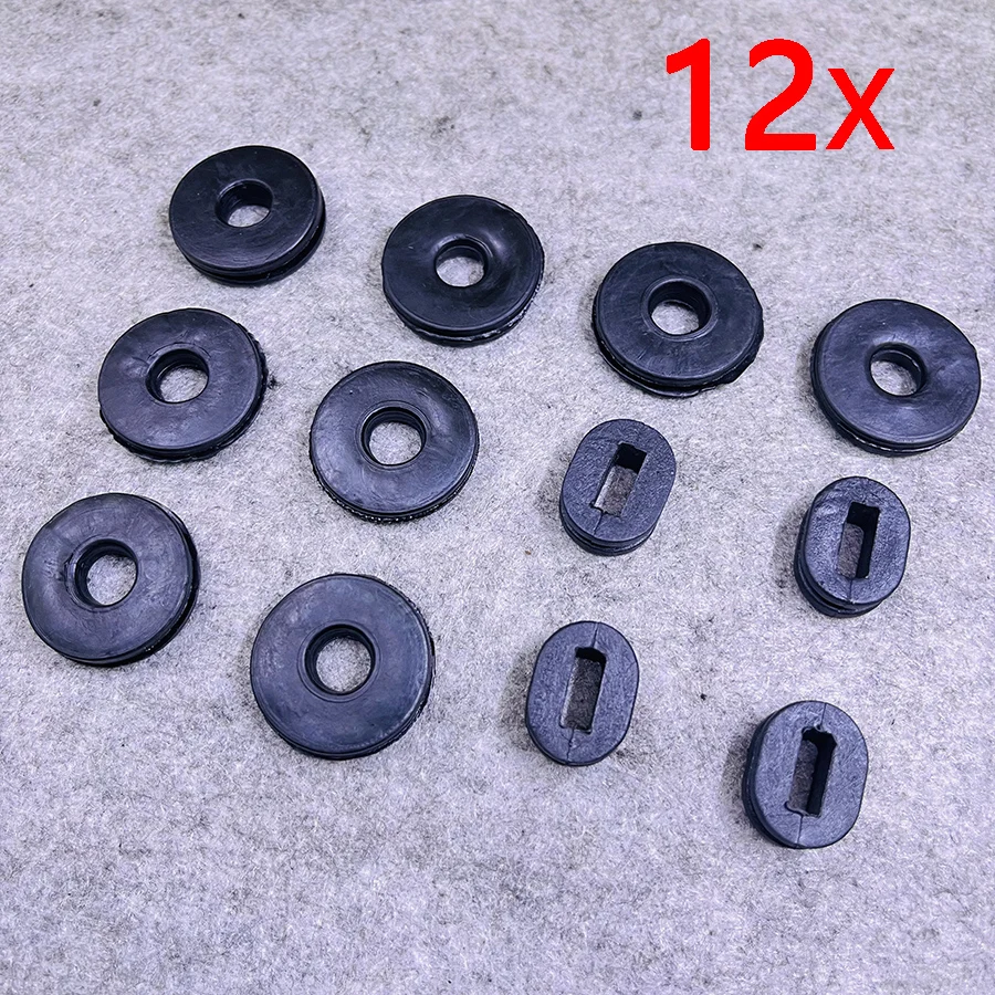 Yecnecty dla Suzuki GN/GS/EN125 GT750 GS550 RV90 GN400 GN250 części motocyklowe 6 sztuk motocykl plastikowa pokrywa boczna gumowa podkładka uszczelniająca