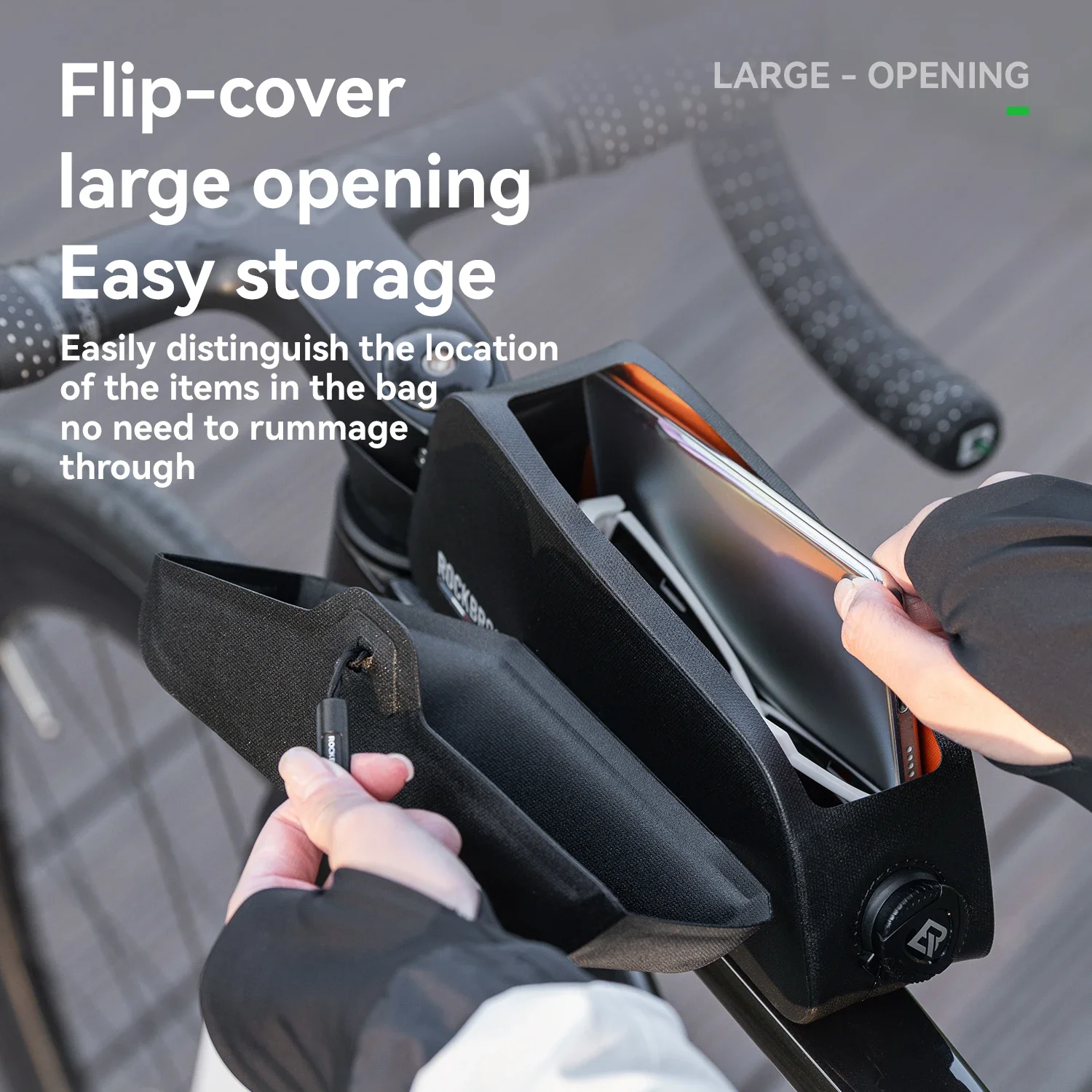 ROCKBROS ROAD TO SKY Водонепроницаемый ремень для рамы велосипеда с жесткой оболочкой магнитным прилипанием передний кошелек труба для велосипеда аксессуары для горного и дорожного велосипеда