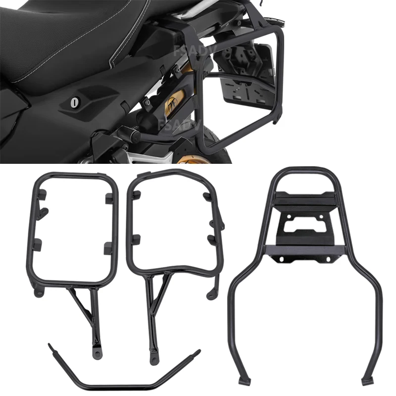 Для BMW F900GS F 900 GS F900 GS 2024 2025 аксессуары для мотоциклов, багажник, хвостовой ящик, седельная сумка, кофры, боковая стойка для багажа