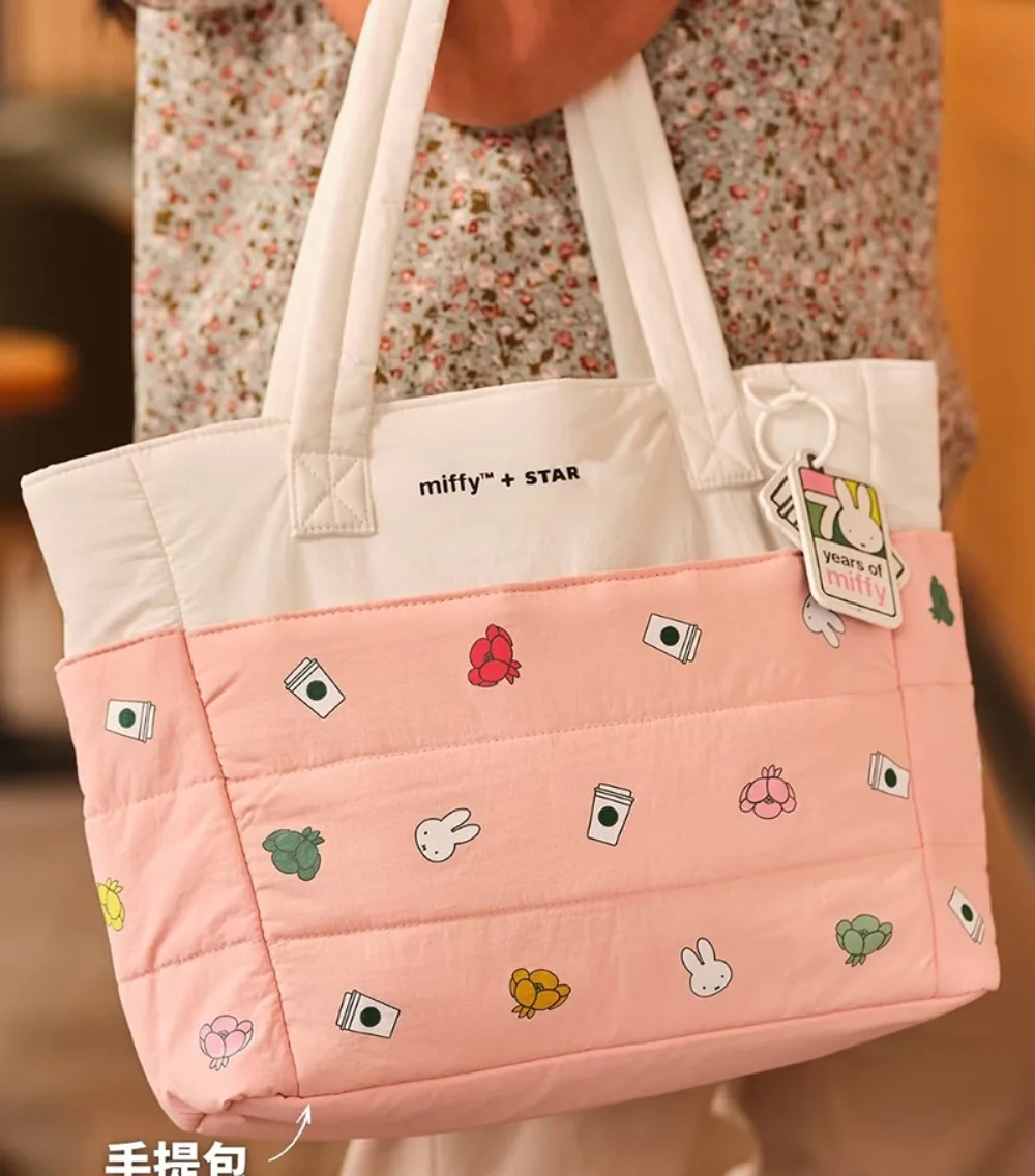 Torba na ramię Kawaii Miffy z okazji 70-lecia, limitowana edycja, duża pojemność, codzienna torba na ramię, urocza torba na laptopa, prezent, zabawka