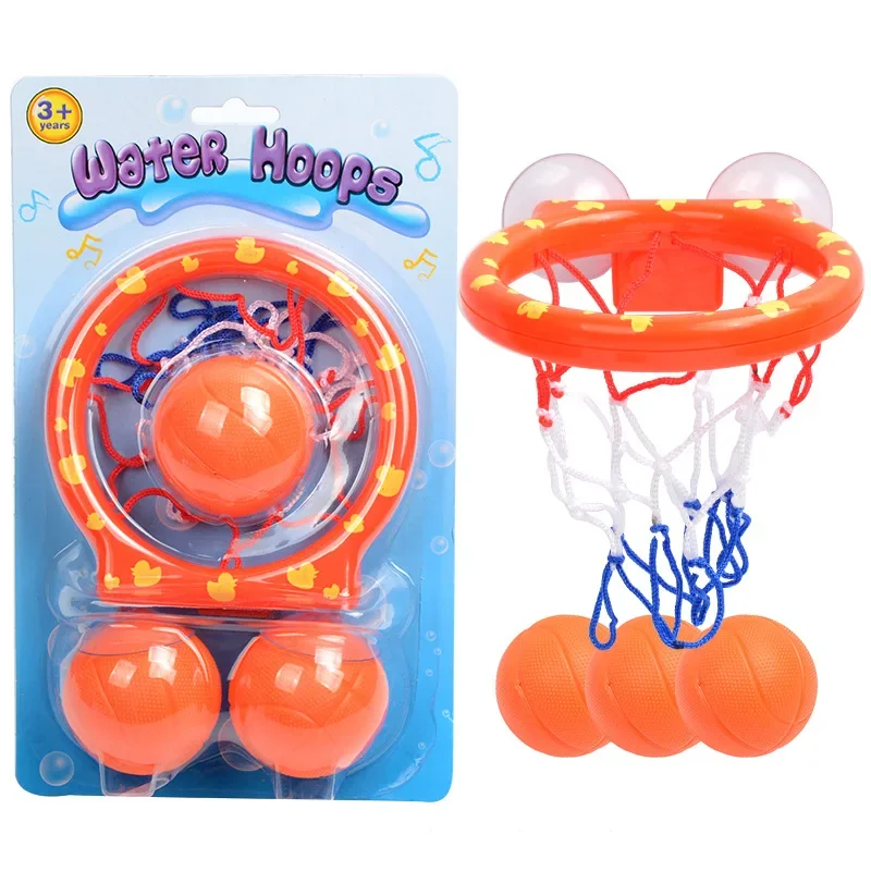 Basketbal Bad Speelgoed Voor Kids Schieten Game Baby Tubs Sucker Speelgoed Ouders Kinderen Interactieve Water Hoepel Zuignap 3 Ballen set