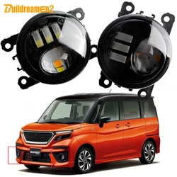 2 X H11 LED Fog Light DRL Car Left + Right Fog Daytime Running Lamp Assembly For Suzuki Solio Bandit 2020 2021 2022 2023