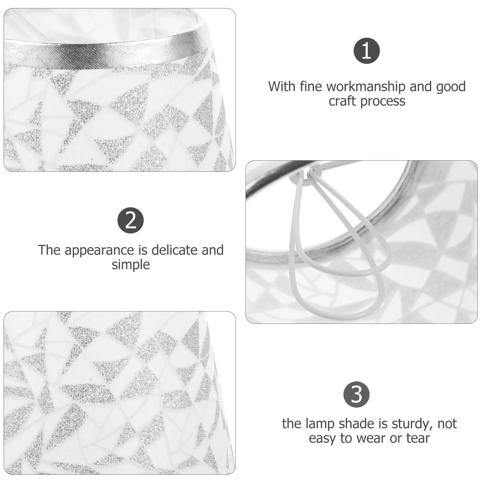 

Diamond Pattern Lamp Shade Modern Decorative PVC Iron Material Lightweight Desk Table Floor Lamp Cover Replacement