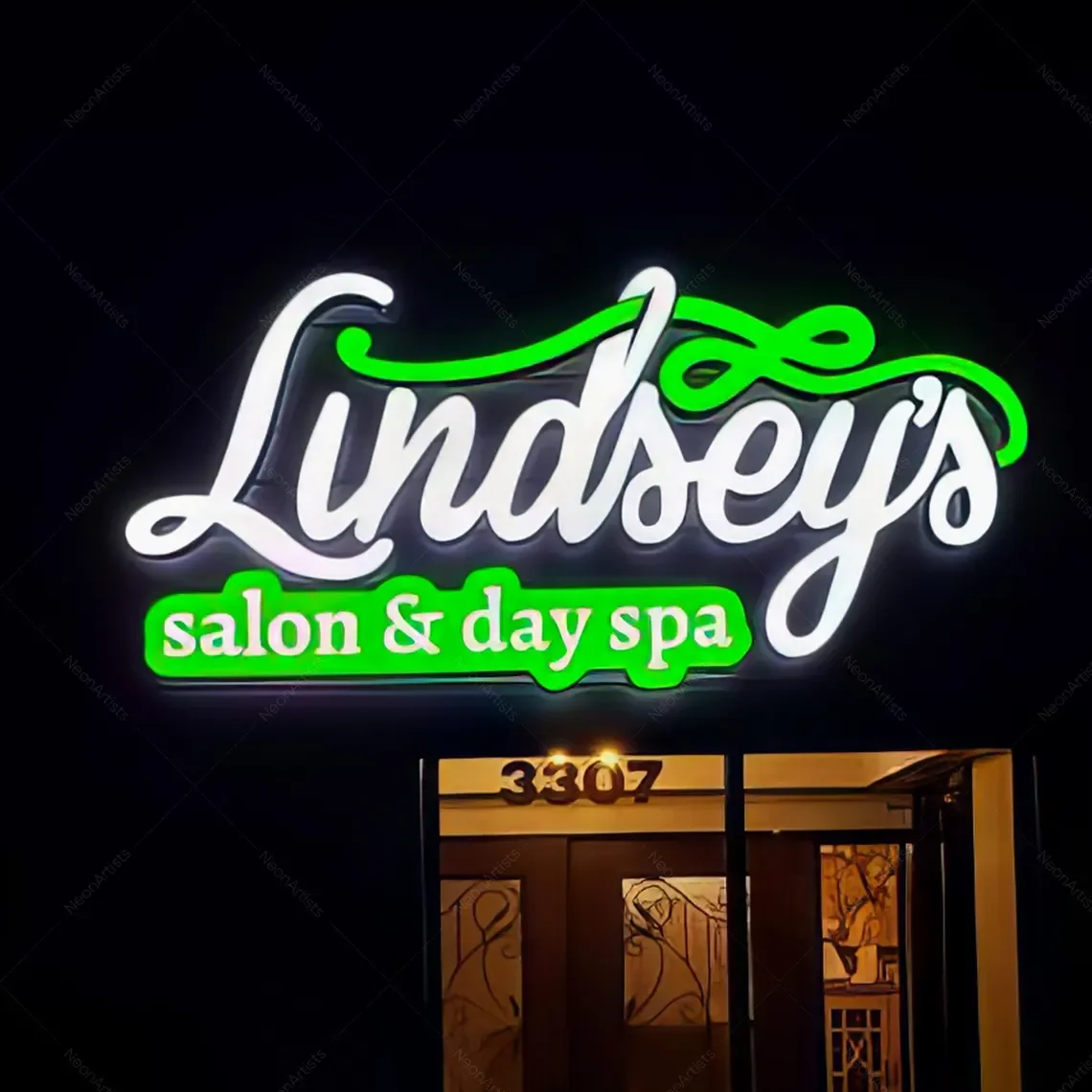 

Custom LED illuminated Backlit Sign Large Metal Letters Nails Business Logo Signage Outdoor Halo illuminated 3D Business Sign
