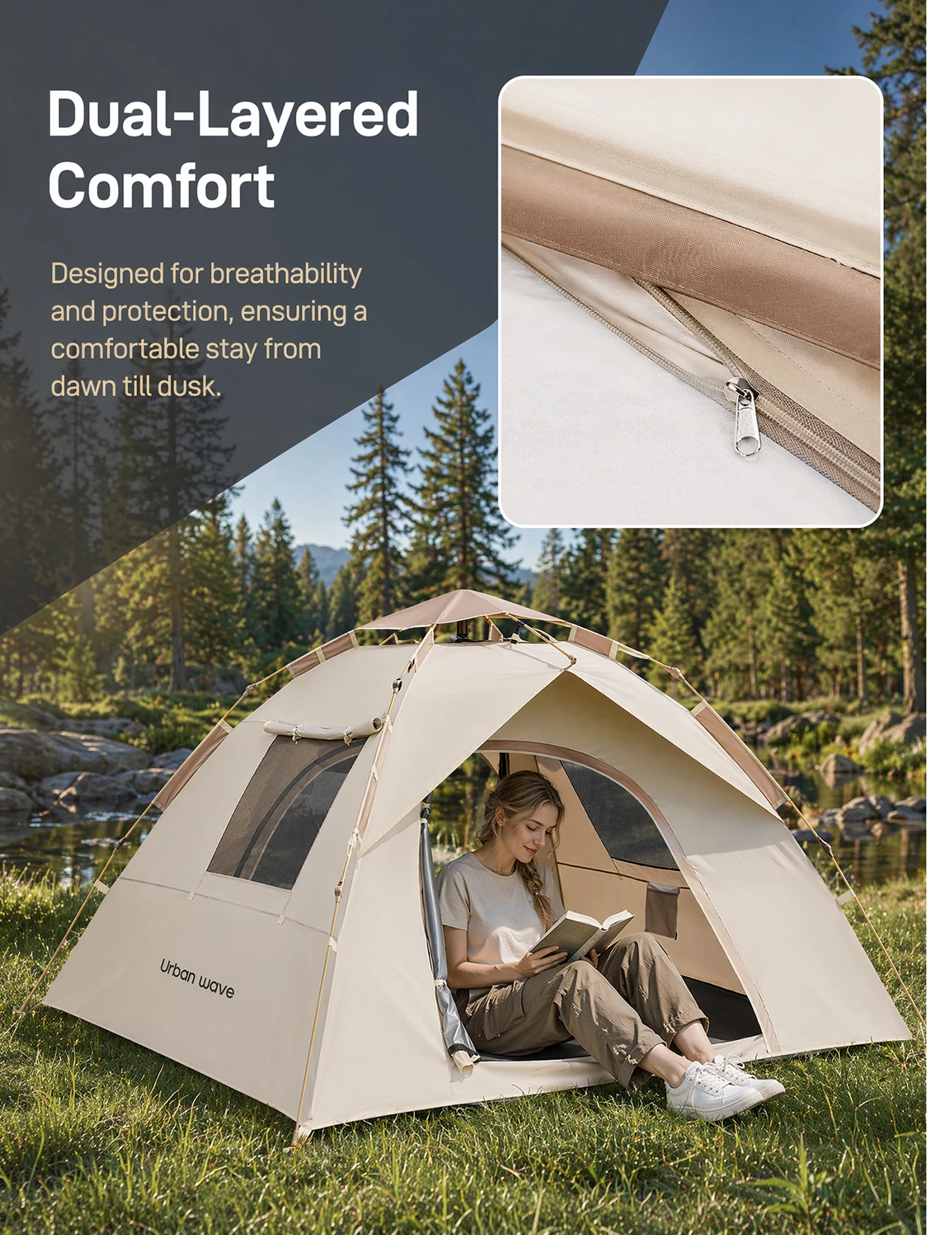 Automatic Pop-up Camping Tent, - Outdoor Adventure Tent 评论和价格