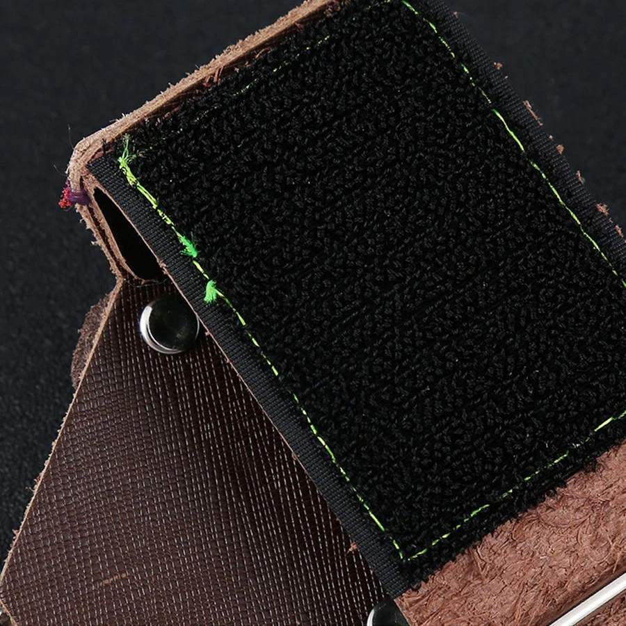 Leder-Edelstahl-Angelhandgelenkstütze, Handgelenk-Angelrollenhalter, Outdoor-Angelwerkzeug, Angel-Schleuderzubehör. – Detail 2