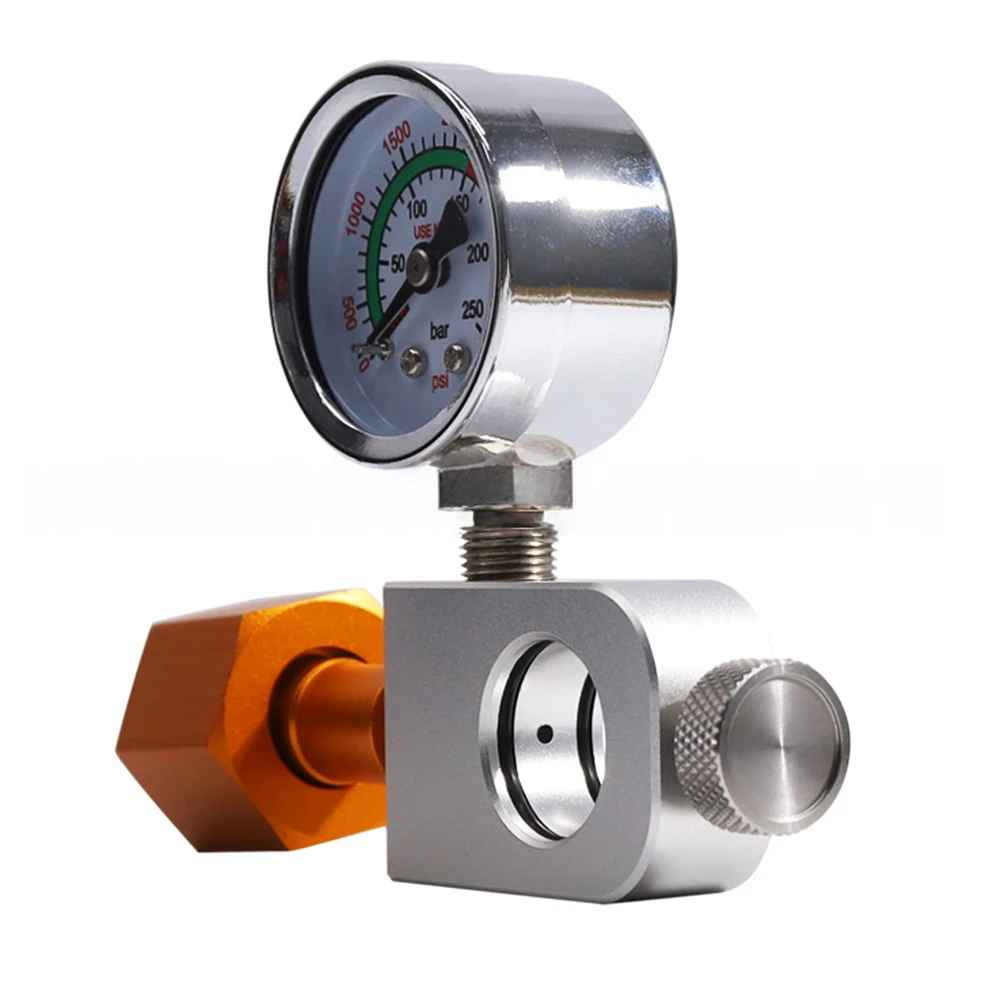 

CO2 Cylinder Adapter Quick Connect Soda Carbonator Refill Adapter with Pressure Gauge Soda Tank Replacement for DUO/TERRA/ART