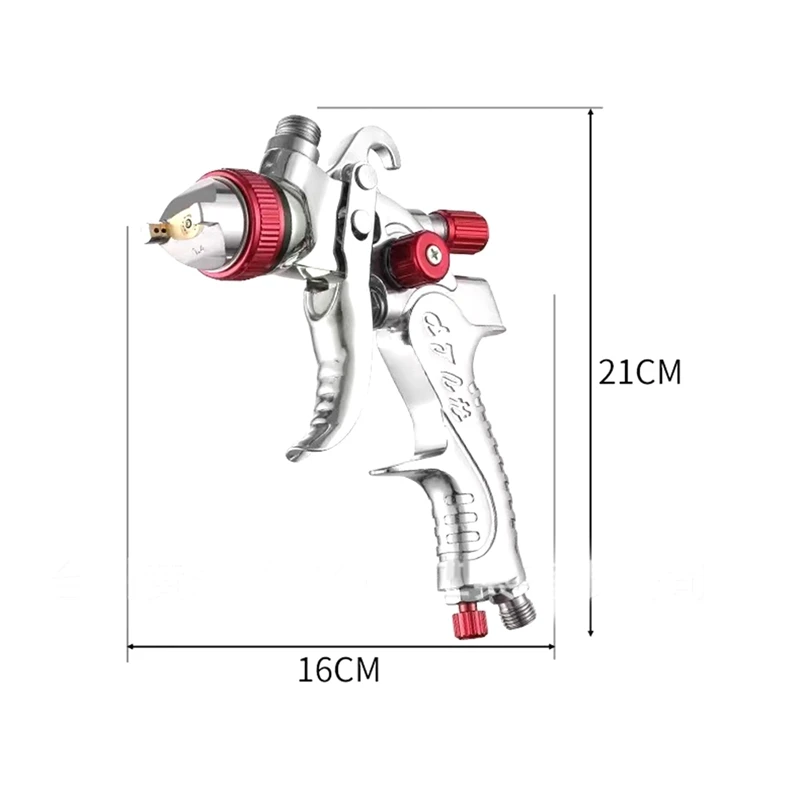 สแตนเลสสตีลสีสเปรย์ Upper และ Lower หม้อสีแผ่นโลหะ High Atomization Spray เครื่องมือ