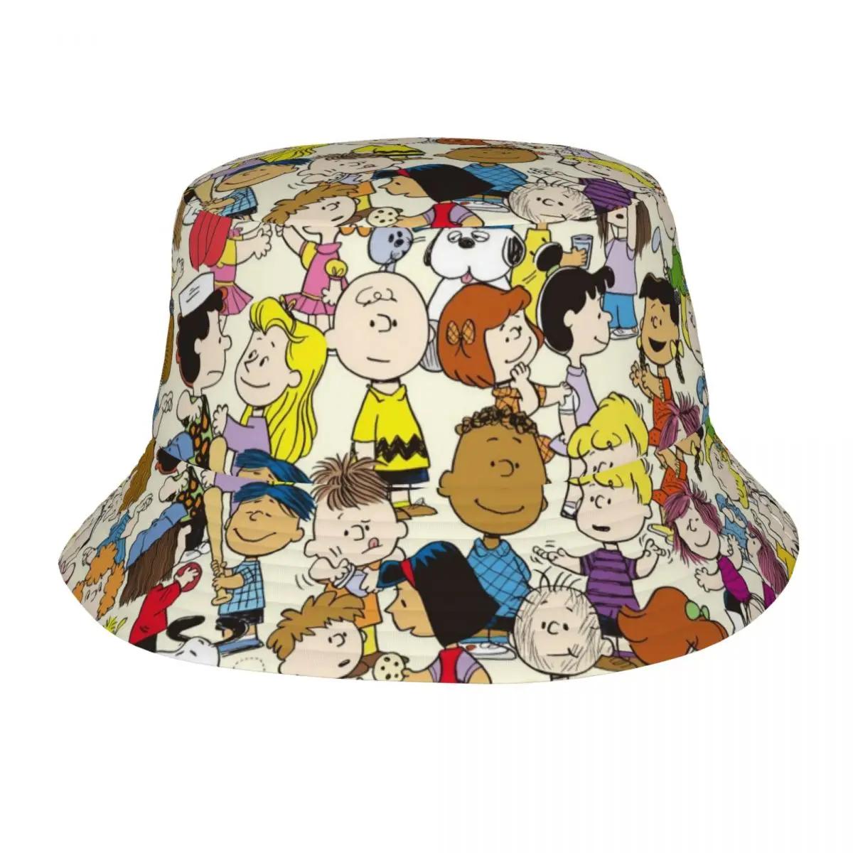 Peanuts Comic Characters Bucket Hat for Women Men Travel Snoopy Charlie Brown Linus and Lucy Bob Hats for Vacation Caps