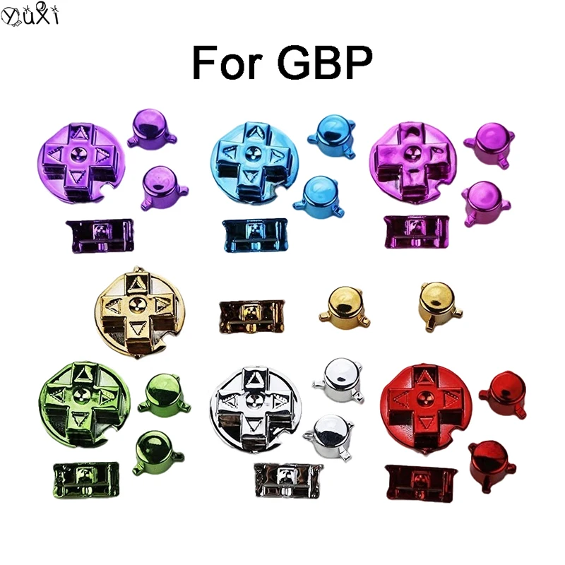

YuXi 1SET For GBP Console Cross Key Home Button ABLR Button Full Buttons Set Handle Maintenance Accessories Electroplate Button