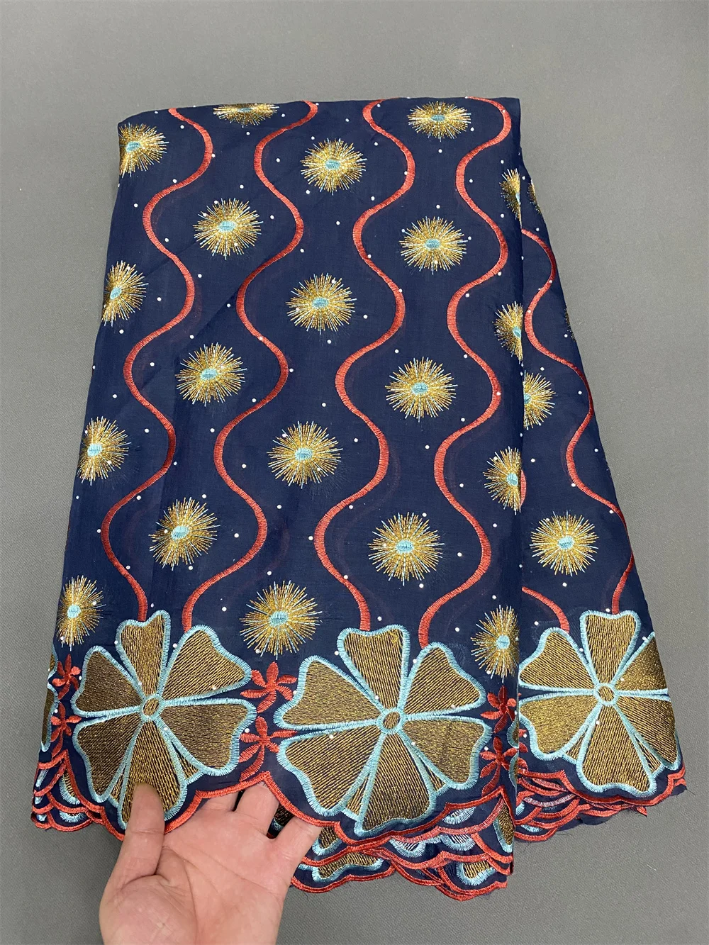 Promotion African Cotton Voile Lace Fabric 5 Yards Swiss Laces Fabrics for Traditional Clothing PSC-70