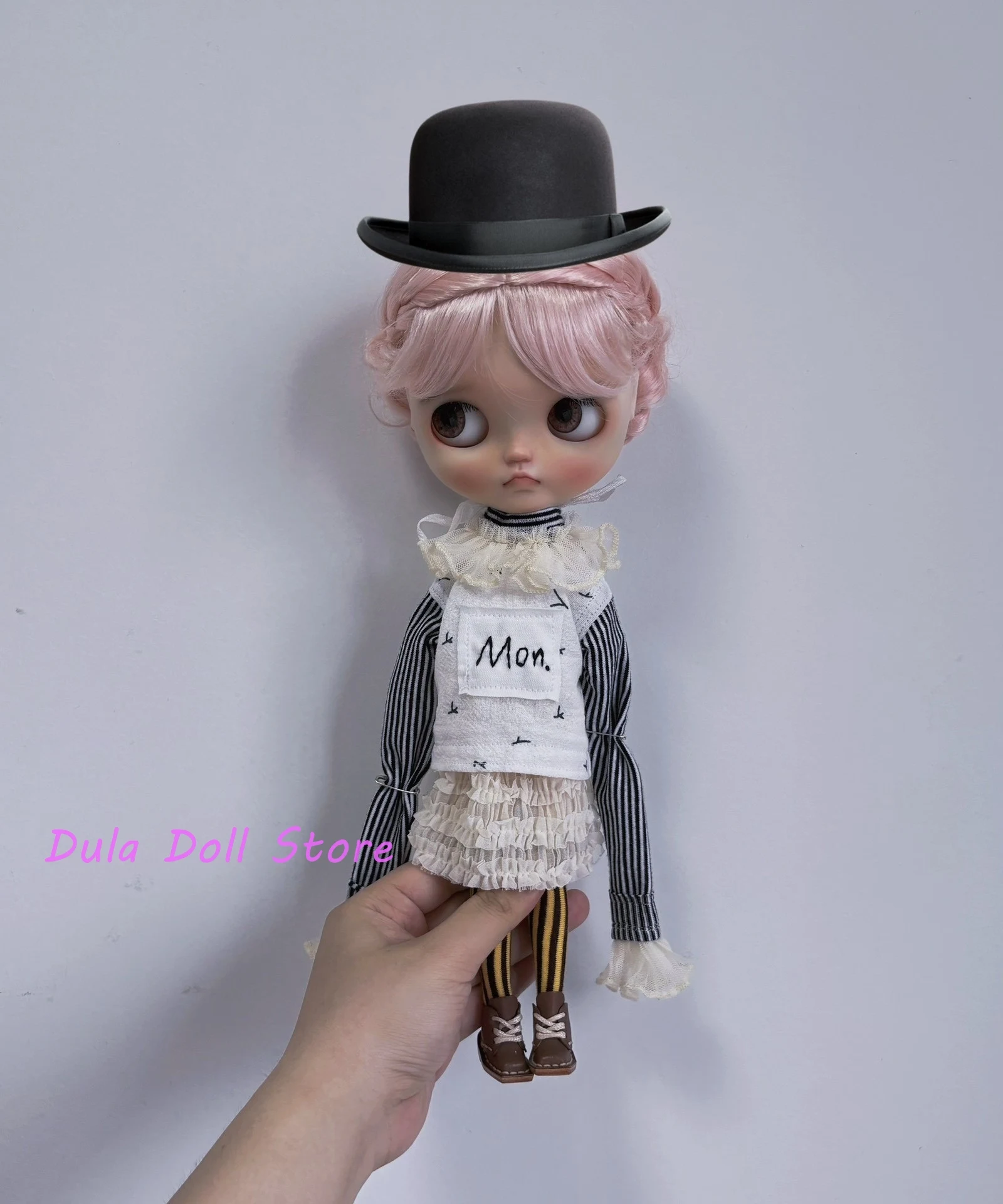 Dula roupas de boneca vestido exagerado conjunto de vestido deslizante superior para blythe ob24 ob22 azone licca icy jerryb 1/6 acessórios de boneca