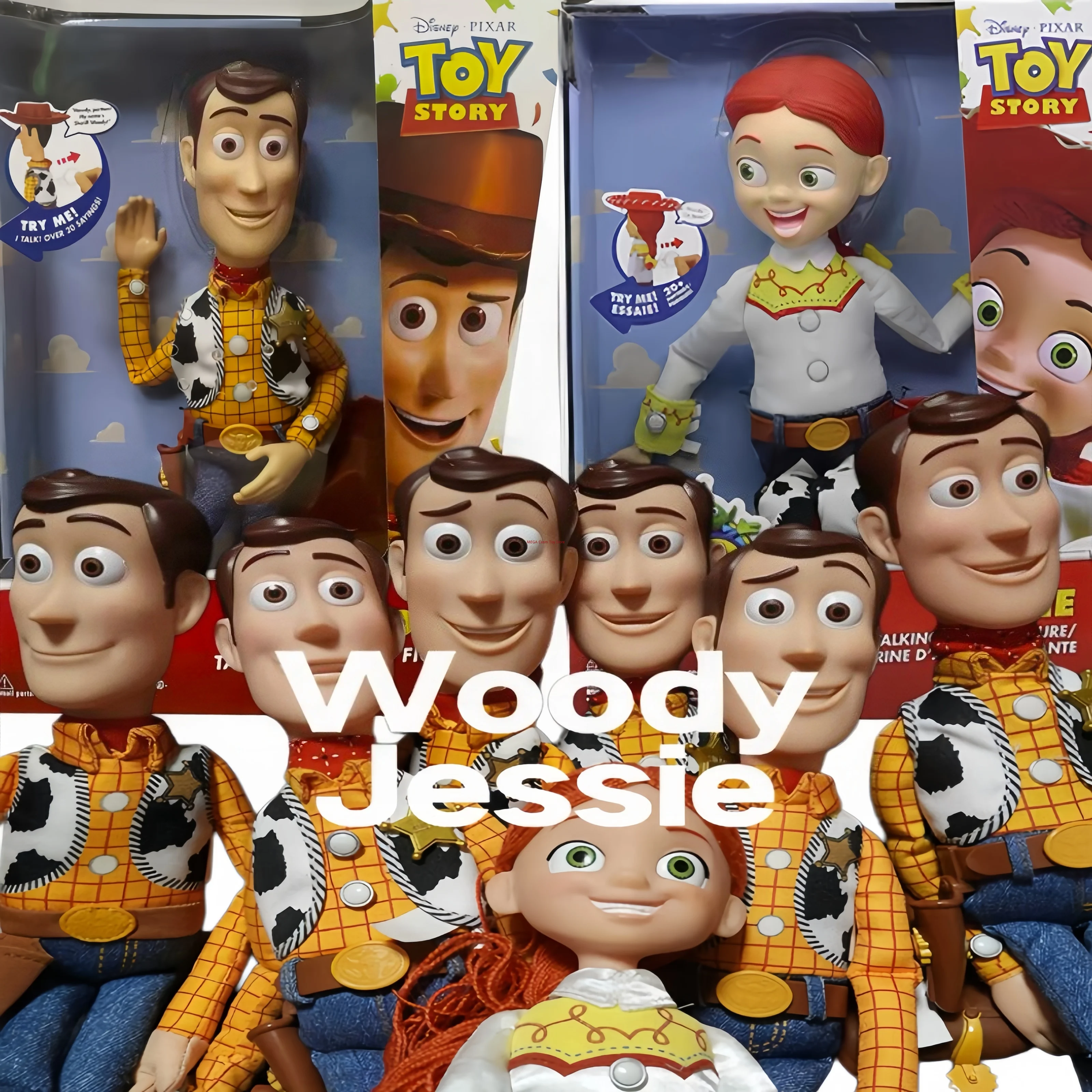 Hot Selling Toy Story Figure Set Buzz Lightyear Woody Jessie Slinky Dog Mr Potato Head Collectible Dolls Desktop Decor Gift