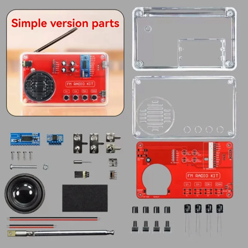 FM Radio DIY Production Kit Electronic Assembly Soldering Practice Kit 50-108 Mhz Receiver