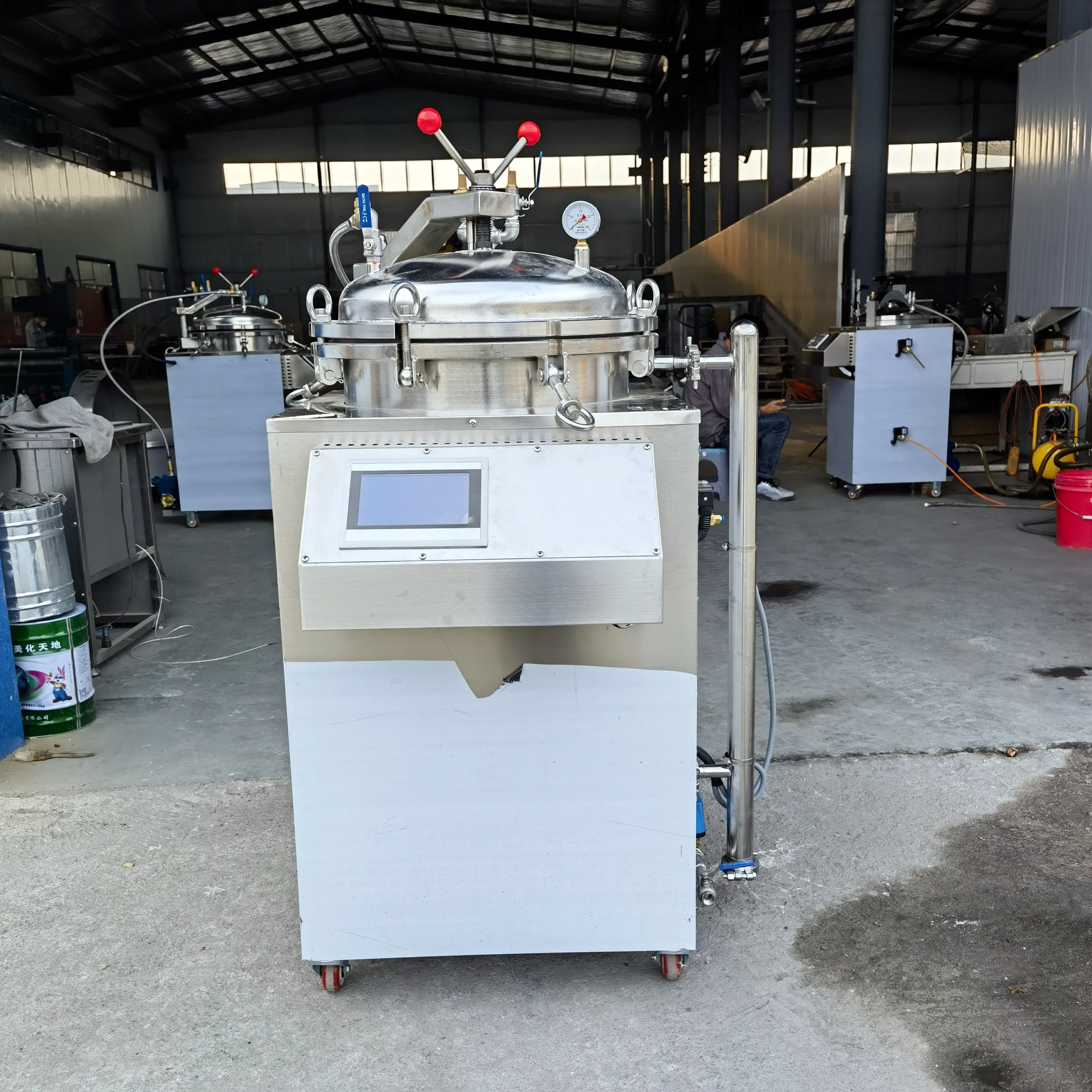 Fully Automatic 100L/150L Water Bath & Steam Retort Pasteurizer Machine For Canned Food