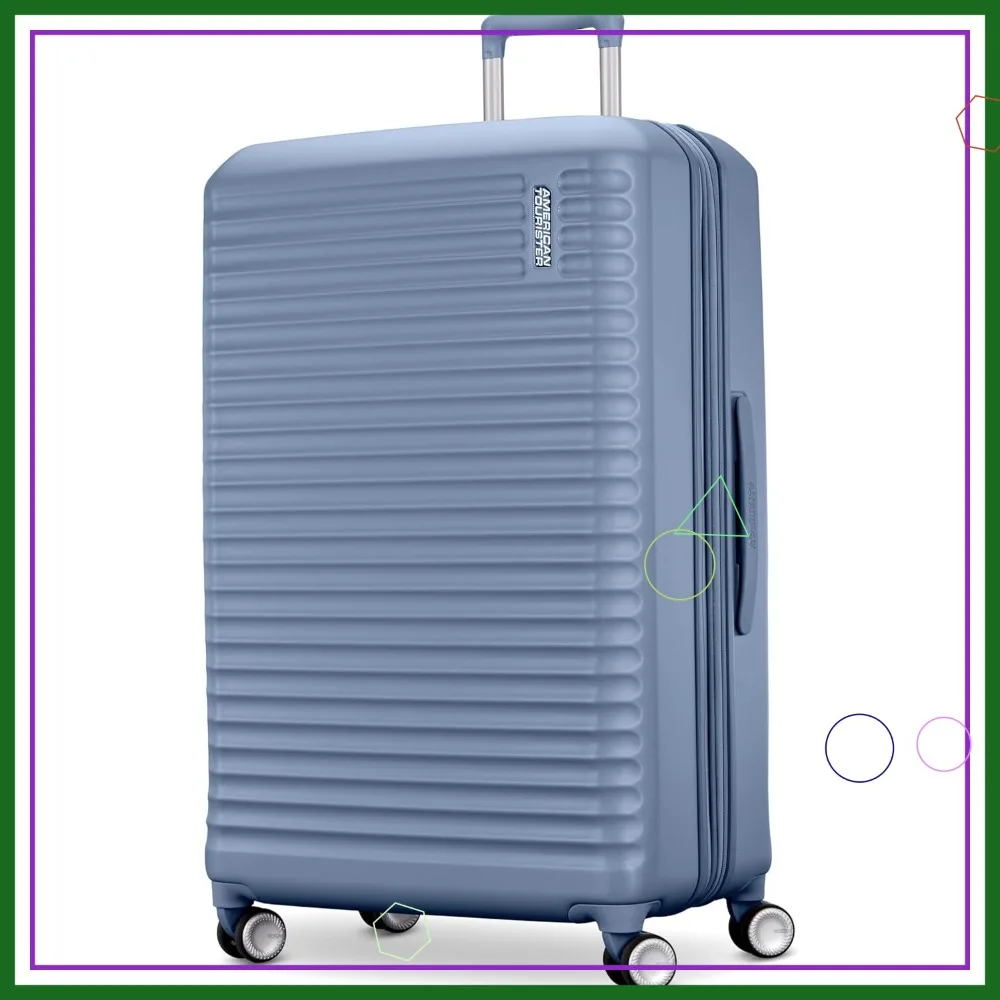 

Large 28-Inch Spinner Hardside Luggage, Airline Approved, Durable Expandable Suitcase with Adjustable Handle in Elemental Blue