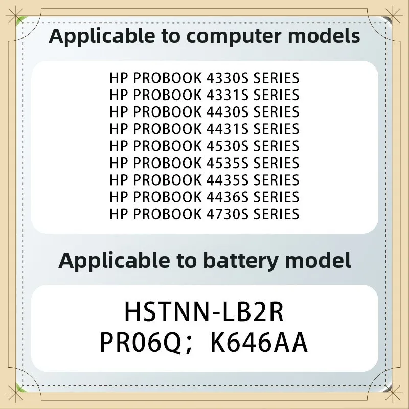 New Laptop Battery 10.8V 4400mAhFor HP ProBook 4431s 4430s 4436s 4441s 4446s 4540s