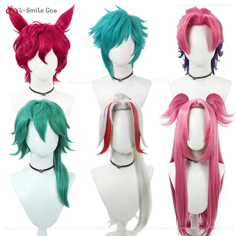 

Game LoL Heartsteel Ezreal Sett Aphelios Kayn Alune Yone Cosplay Wig Heat Resistant Synthetic LOL Heartsteel Anime Wig + Wig Cap