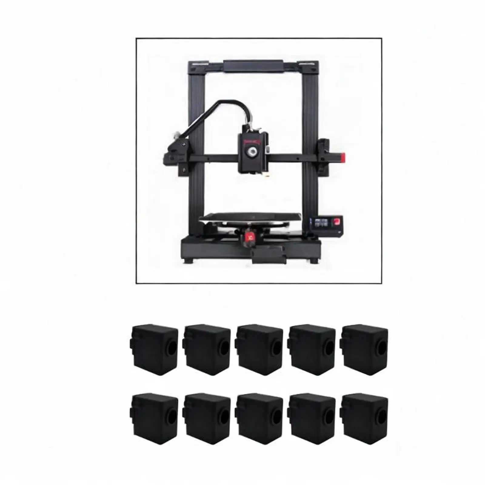 

10Pcs 3D Printer Heater Block Silicone Covers Non-stick for Reduce Heat Loss