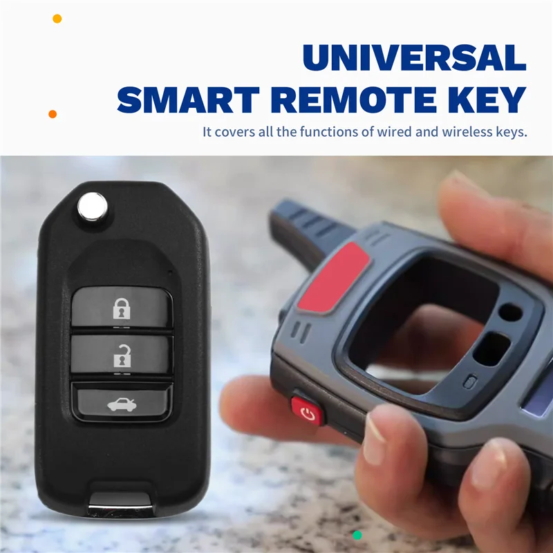 

N26R-For Xhorse XKHO00EN Universal Wire Remote Key Fob Flip 3 Button For Honda Type Vehicle For VVDI Key Tool