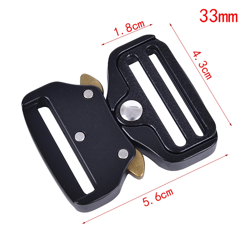 Black Metal Strap Buckles For Webbing DIY Bag Luggage Clothes Accessories Clip Buckles 26mm 33mm 38mm 45mm DIY Belt Accessories