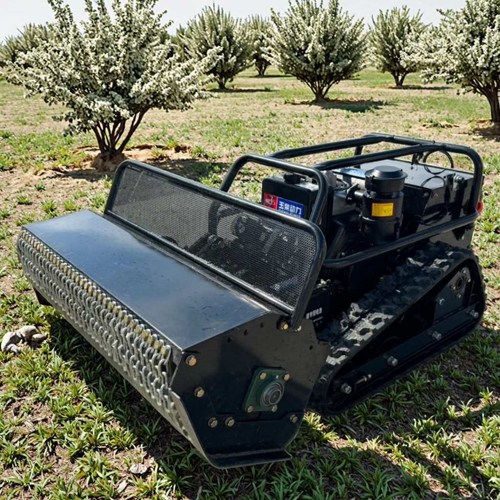 Diesel-Powered 100cm Cutting Width 20HP Autonomous Rotary Blade Mulcher with 500m Remote Control for Farm Use