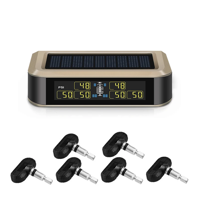 

CAREUD Truck Motorhome TPMS Tyre Pressure Monitoring System Solar Power Digital Auto Security Alarm Systems External Sensor