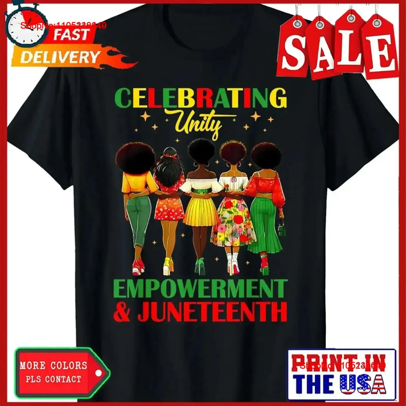 Célébrez l'empowerment de l'unité et Juneteenth 1865 noir femmes t-shirt vintage lavé doux homme polyvalent confortable vintage